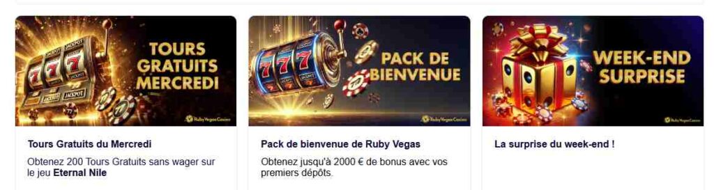 RubyVegas casino bonus